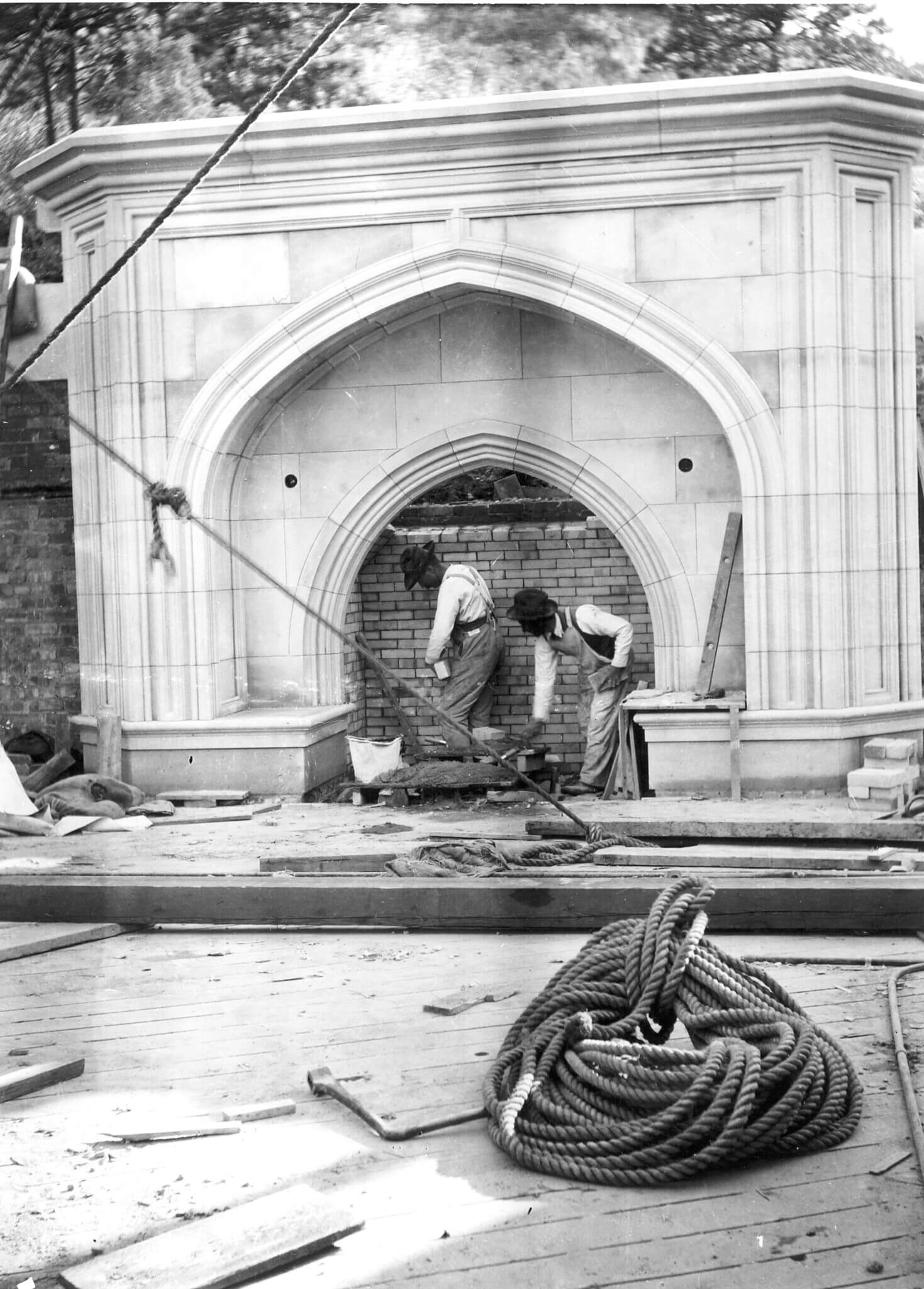 Constructing Fireplace Glen Eyrie